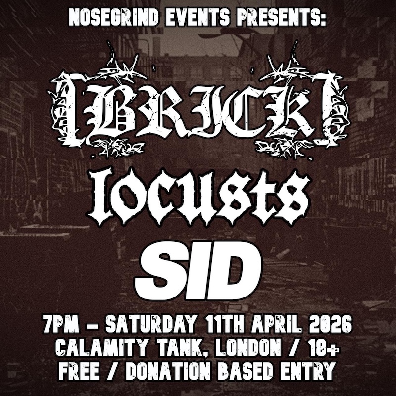 Flyer for the [BRICK] / Locusts / Sid show