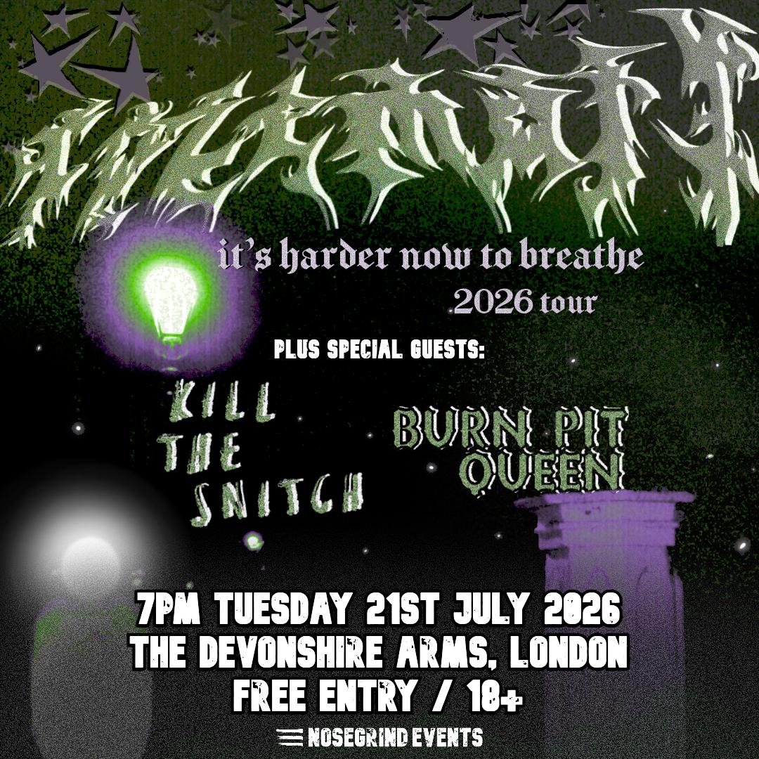 Flyer for the rozemary / Kill The Snitch / Burn Pit Queen show